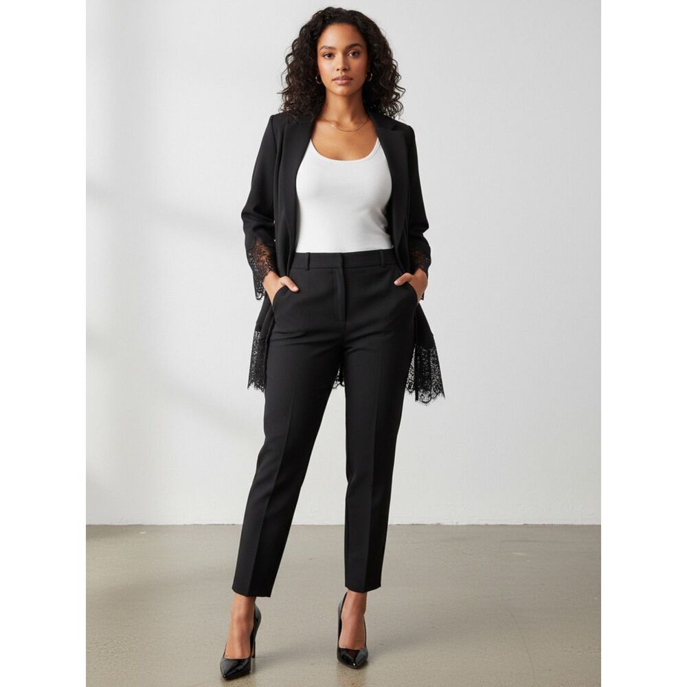 Chico's Black Label Lace Embroidery Blazer Jacket - Size 00/XS